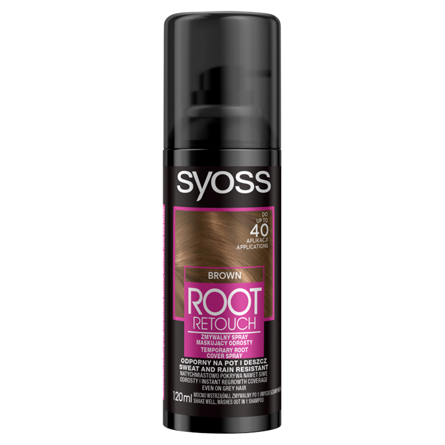 Syoss Root Retouch маскирующий спрей для восстановления роста, смываемый, коричневый, 120 мл