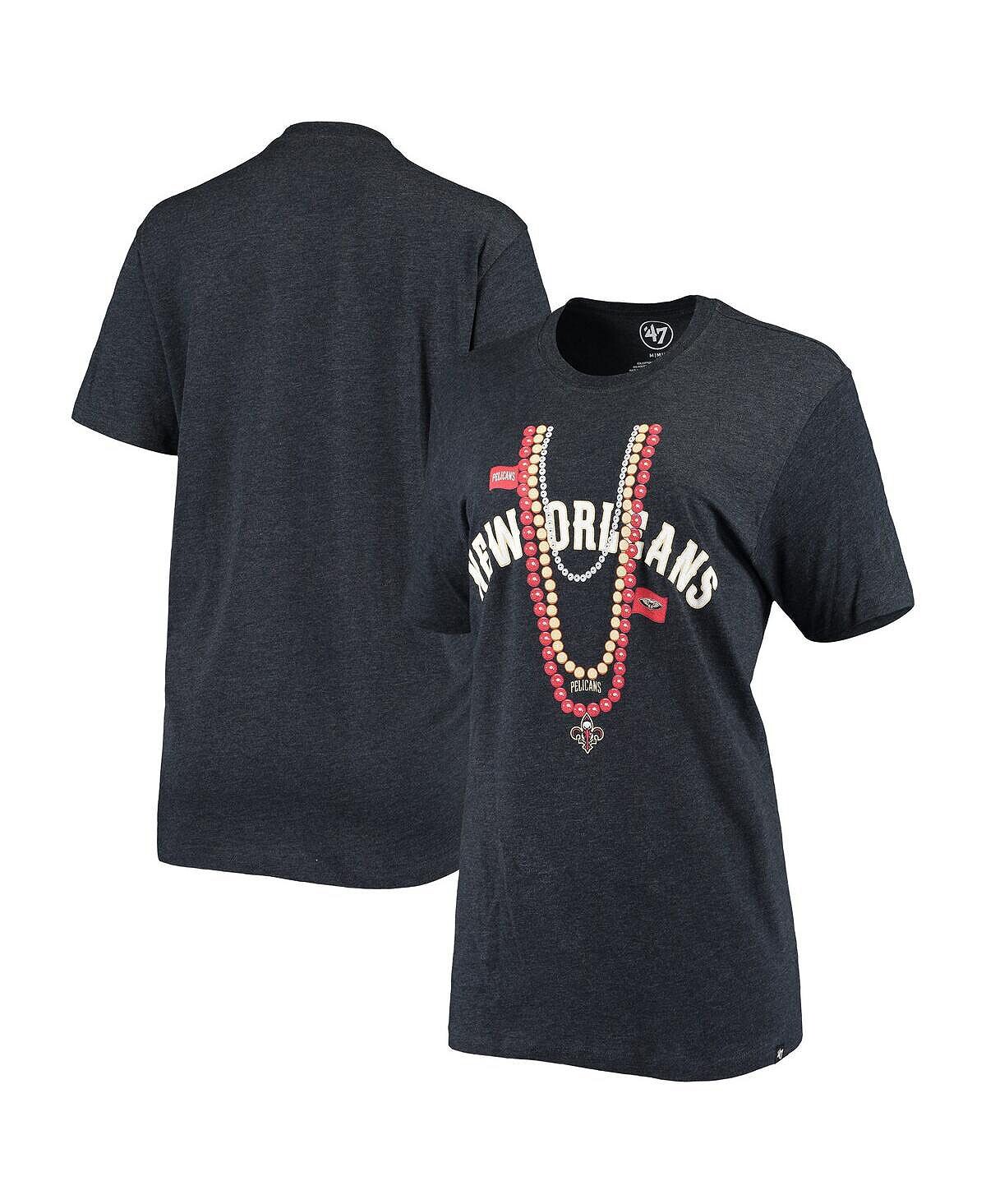 

Мужская темно-синяя футболка new orleans pelicans mardi gras club '47 Brand, синий