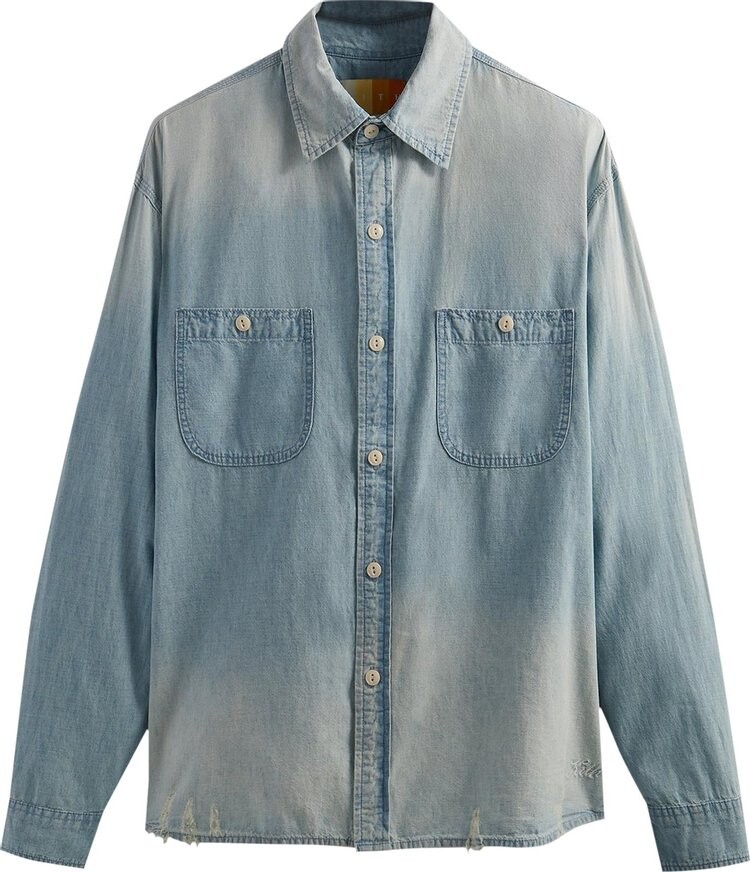 

Рубашка Kith Denim Apollo Shirt 'Indigo', синий
