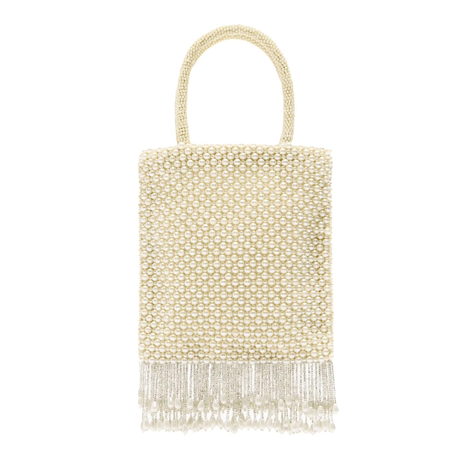 

Сумка Zara Mini Tote With Faux Pearls, бежевый