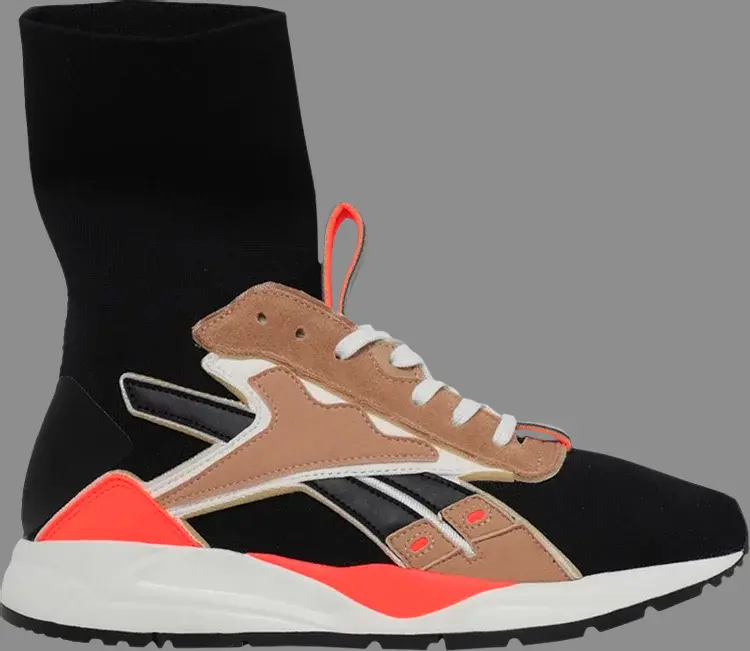 

Кроссовки victoria beckham x bolton sock 'black sahara orange' Reebok, черный
