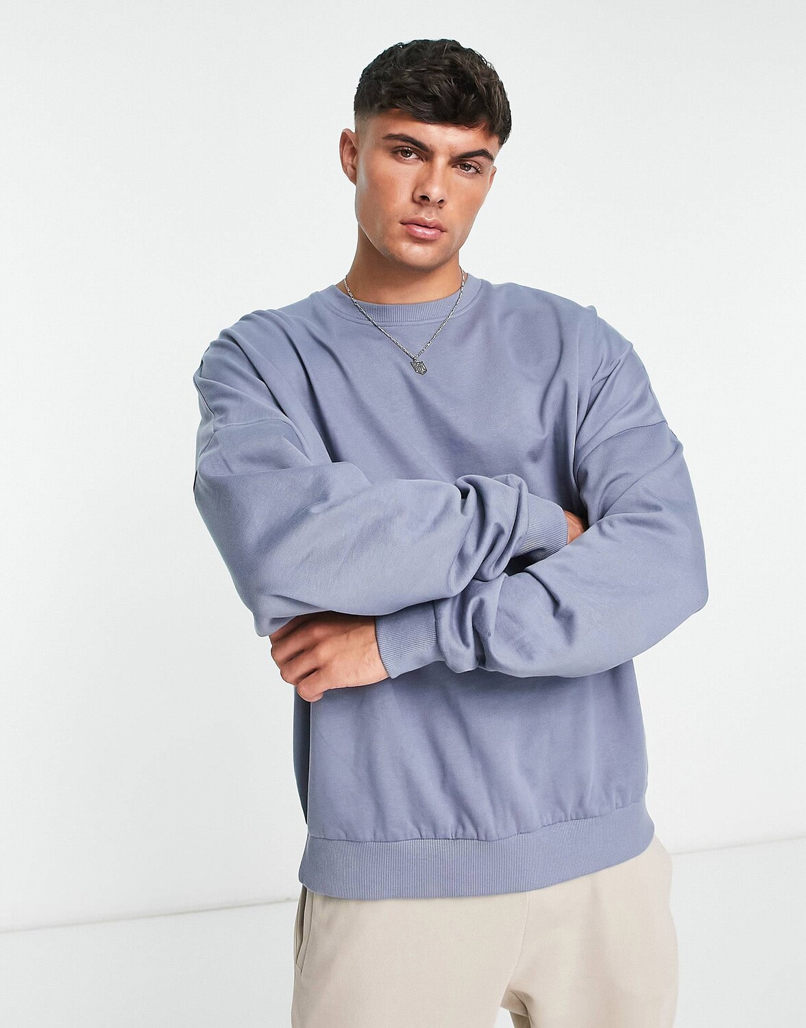 

Синяя толстовка оверсайз ASOS DESIGN, Синий