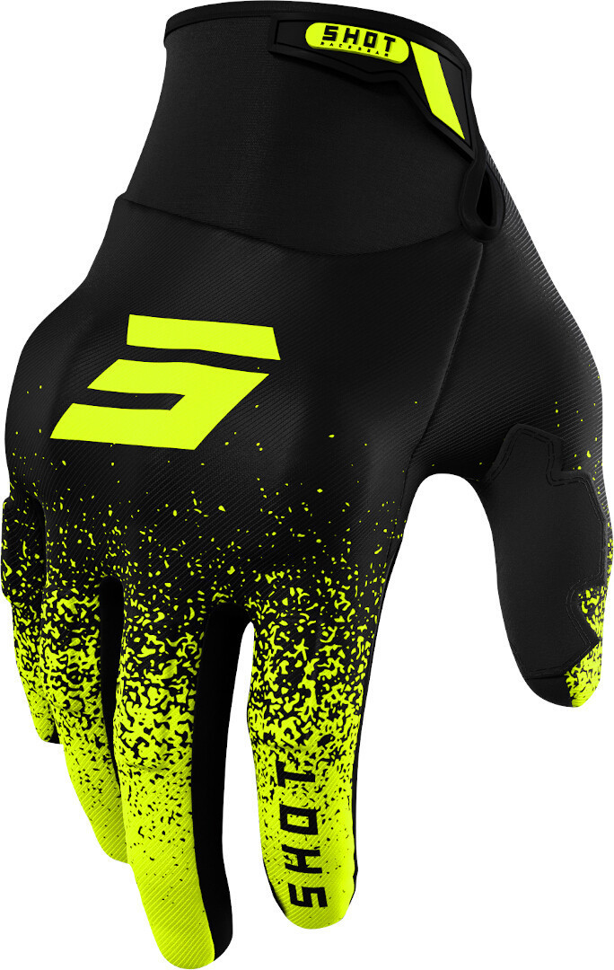 перчатки shot drift edge с логотипом черный белый Перчатки Shot Drift Edge с логотипом, черный/желтый