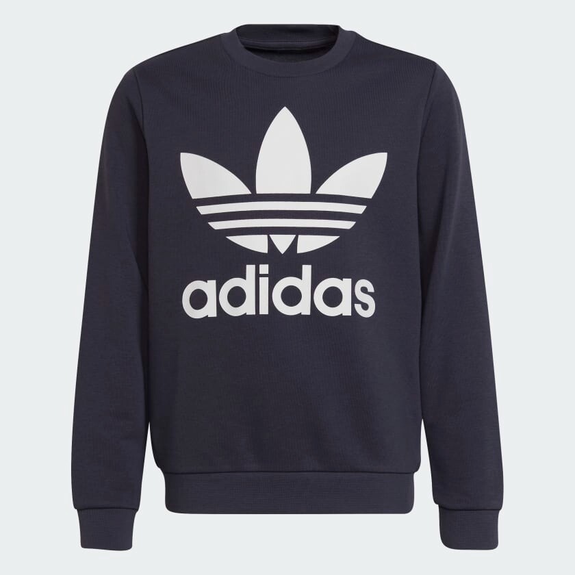 

Свитшот Adidas Originals Trefoil Crew, серовато-синий/белый