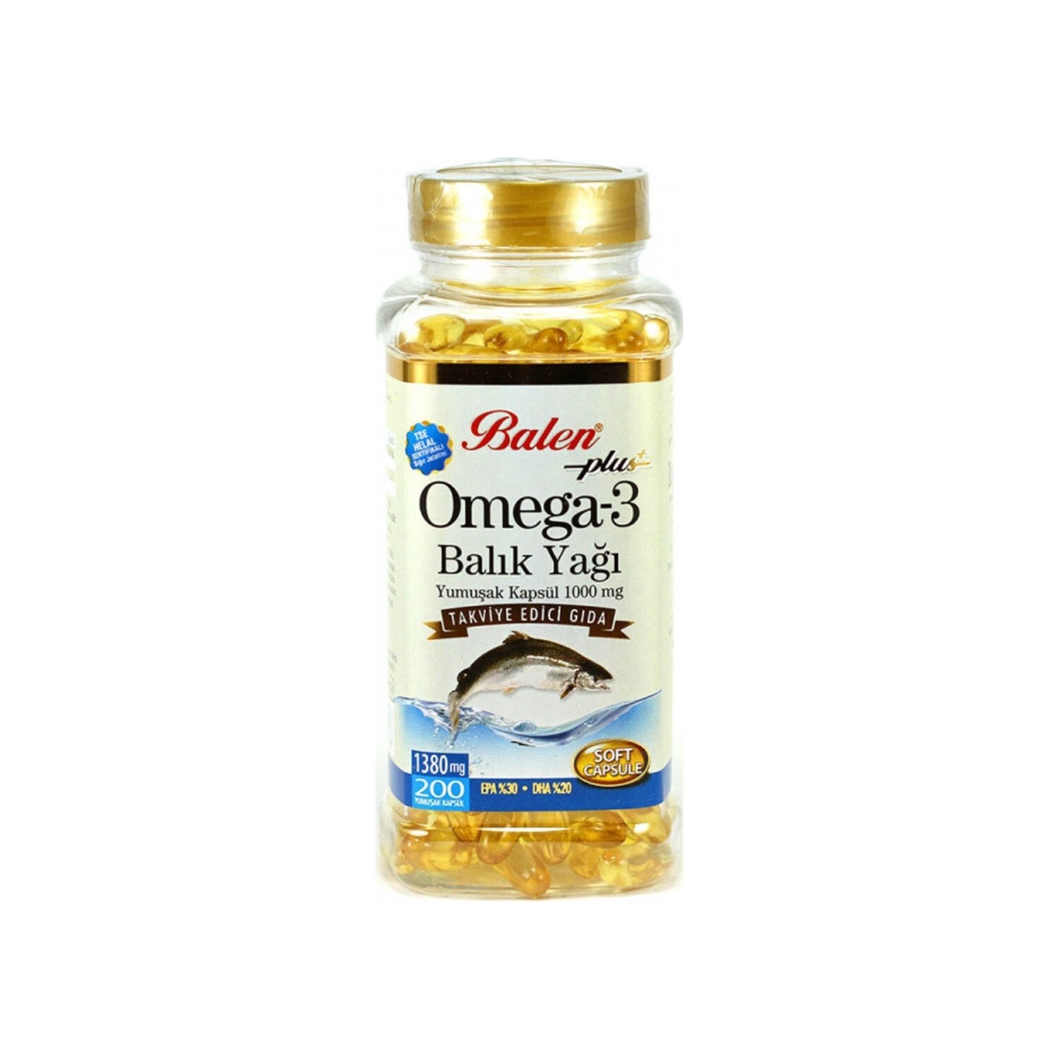 

Рыбий жир Balen Omega 3, 1380 мг, 200 капсул