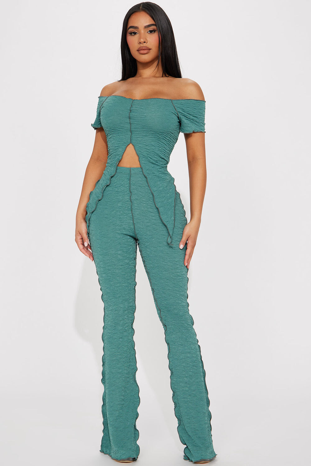 

Брюки Fashion Nova 230217SET, шалфей