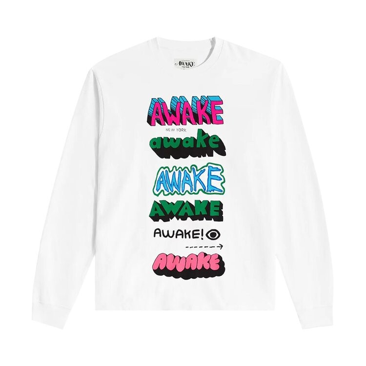 

Лонгслив Awake NY x Stefan Meier Printed Long-Sleeve 'White', белый