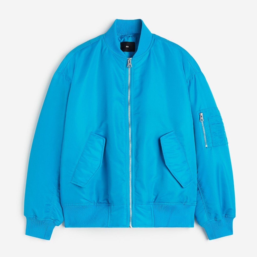 

Куртка H&M Loose Fit Bomber, синий