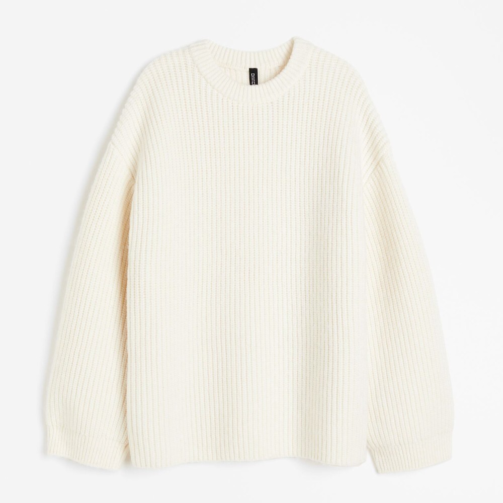 

Свитер H&M Oversized, кремовый, Бежевый