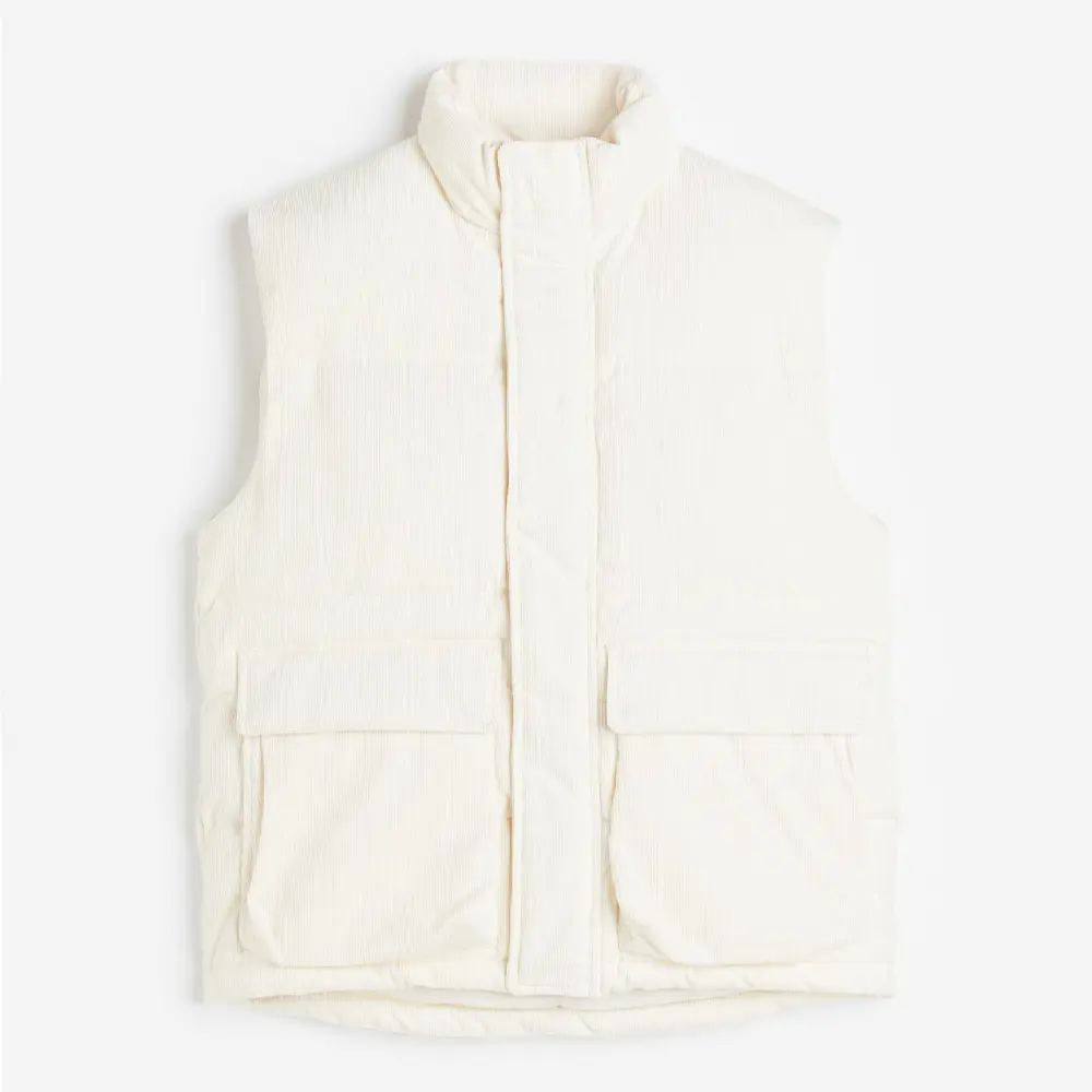 

Жилет утепленный H&M Corduroy Puffer, кремовый, Бежевый