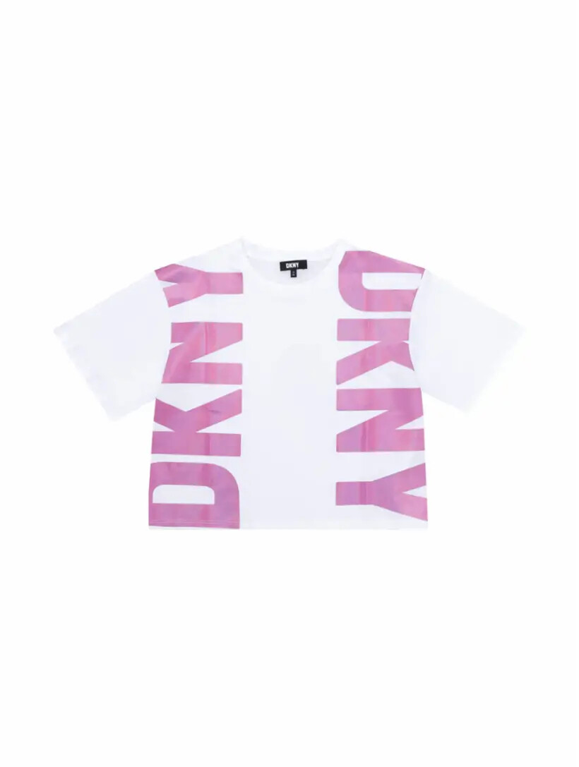

Хлопковая футболка с логотипом DKNY