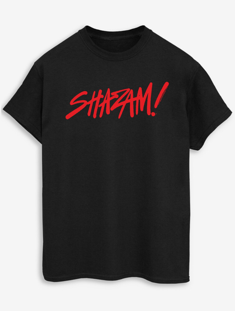 

NW2 DC Comics Shazam Spray Paint Logo Взрослая черная футболка George., черный