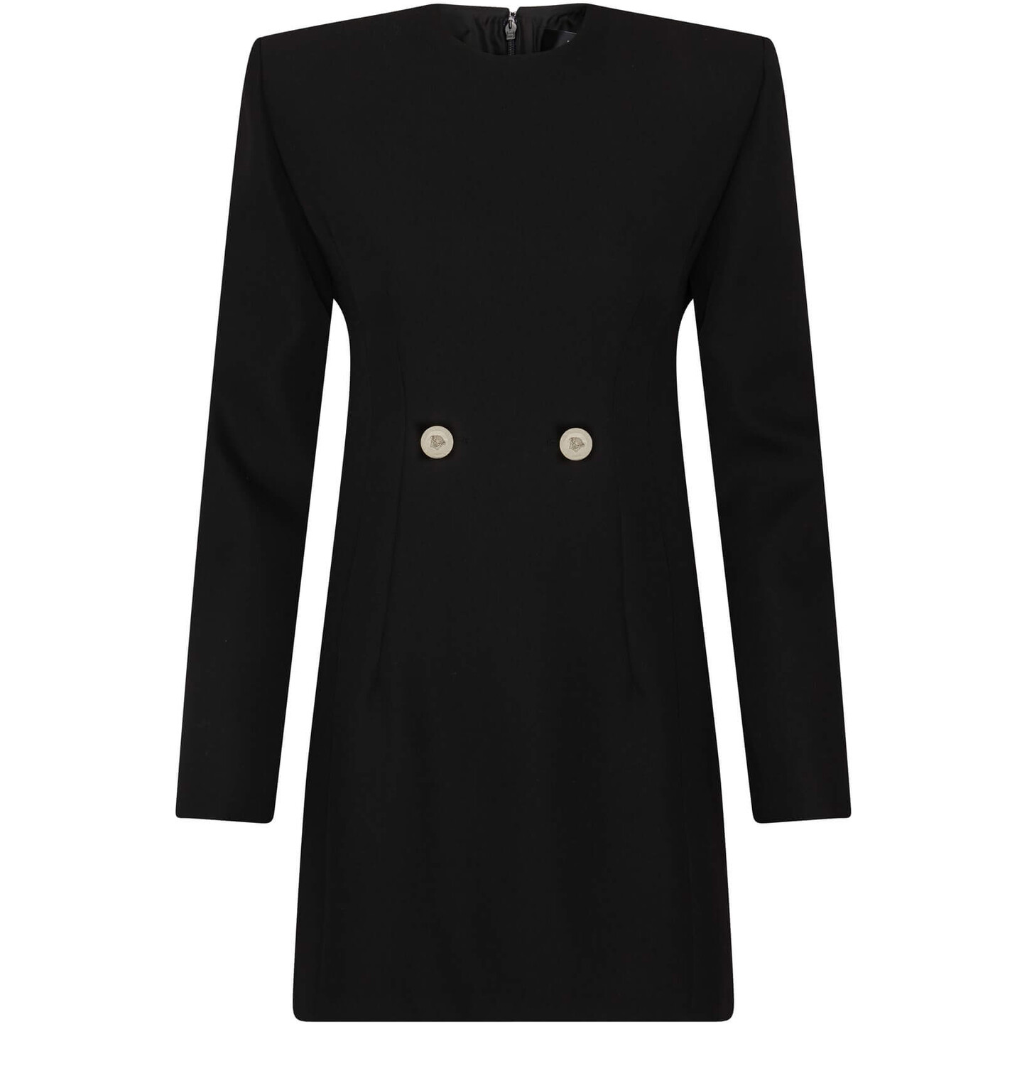 

Платье с подплечниками Versace, черный