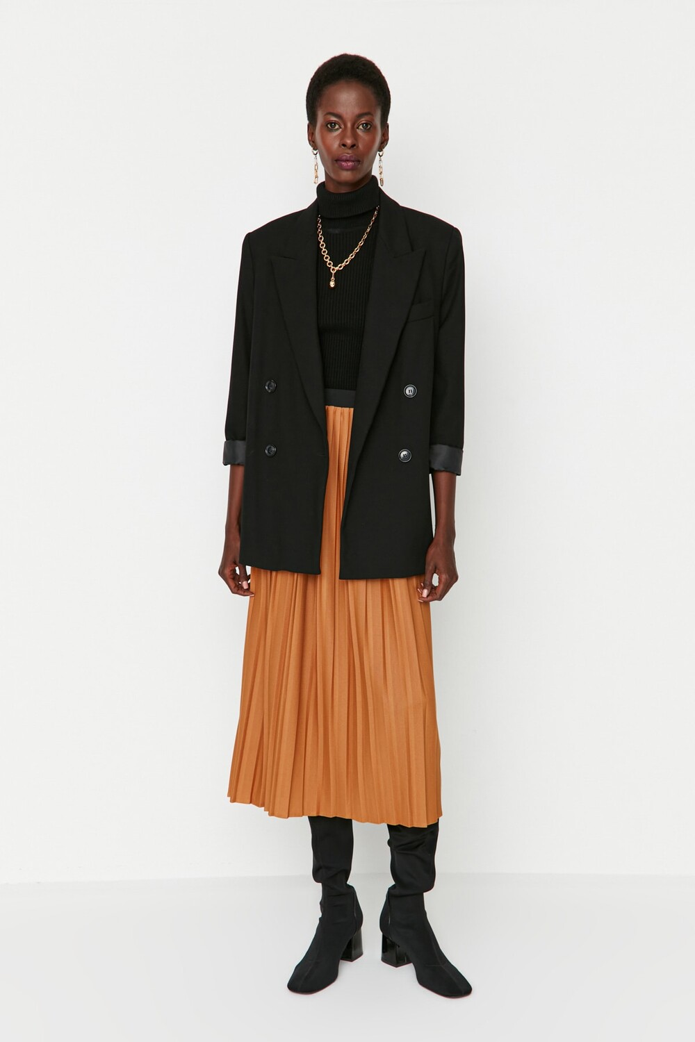 

Юбка - Коричневый - Макси Trendyol Modest, коричневый