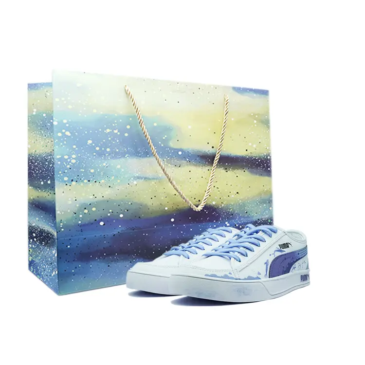 

Кроссовки Puma Smash V2 Skateboarding Shoes Unisex Low-top Blue/Purple, белый