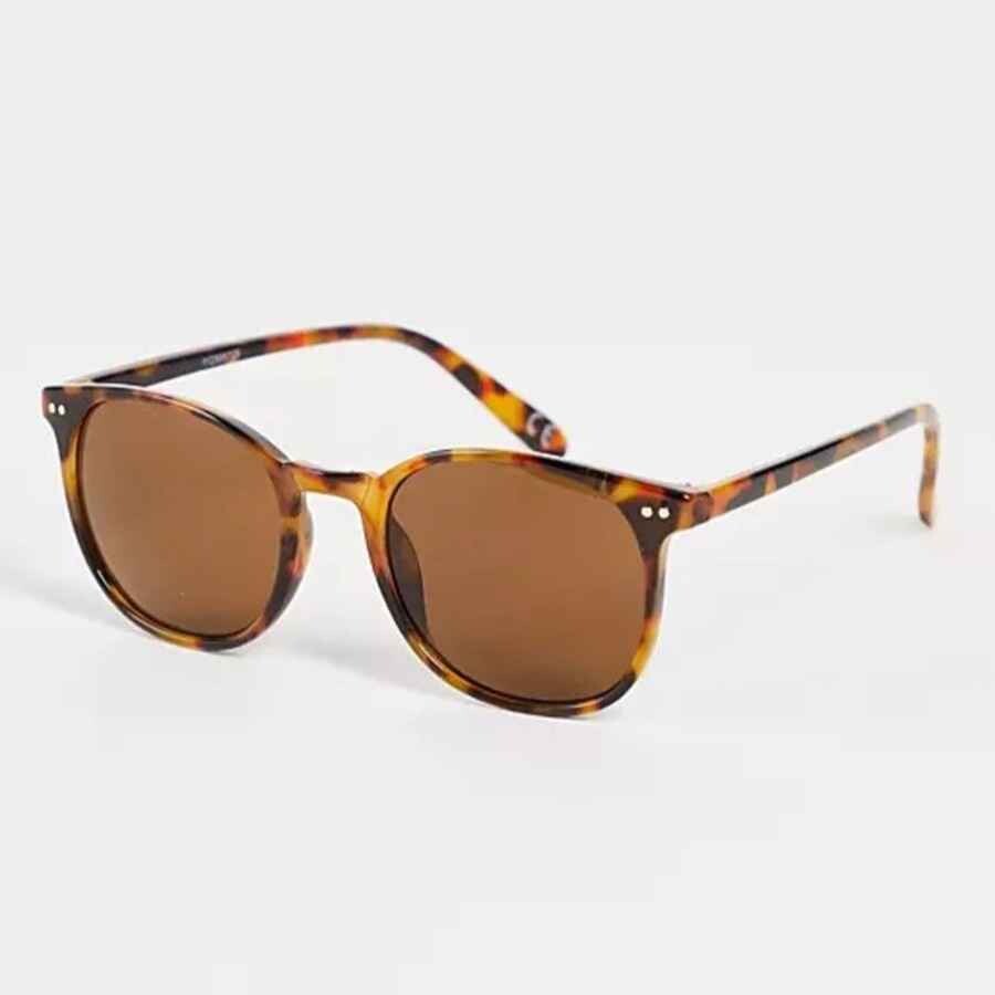 

Солнцезащитные очки Asos Design Fine Frame Round, коричневый