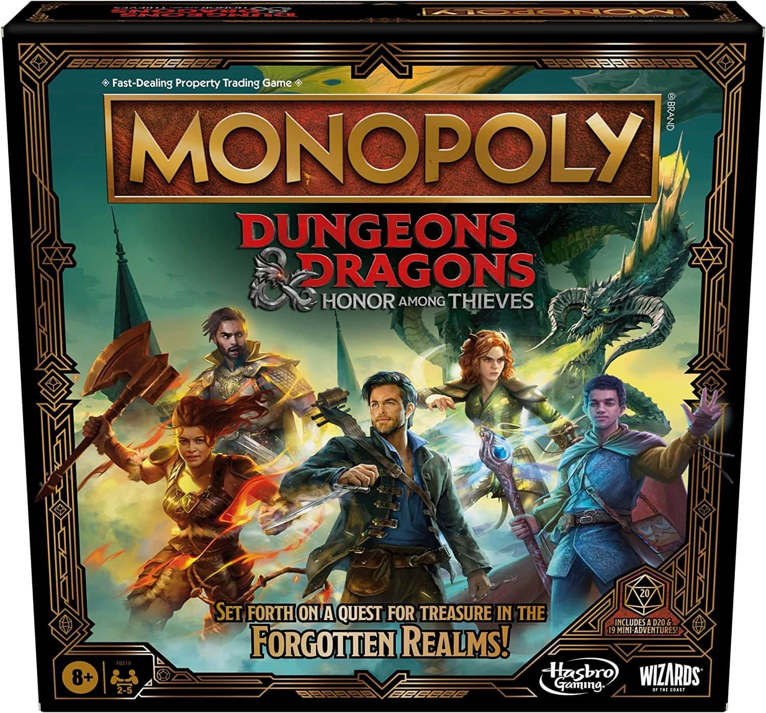 цена Настольная игра Hasbro Gaming Monopoly Dungeons & Dragons: Honor Among Thieves