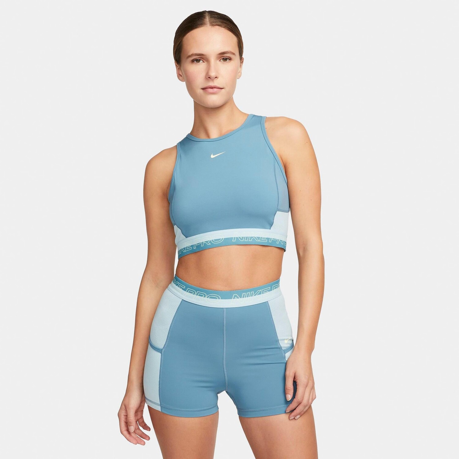 

Женская укороченная майка Nike Pro Dri-FIT, синий