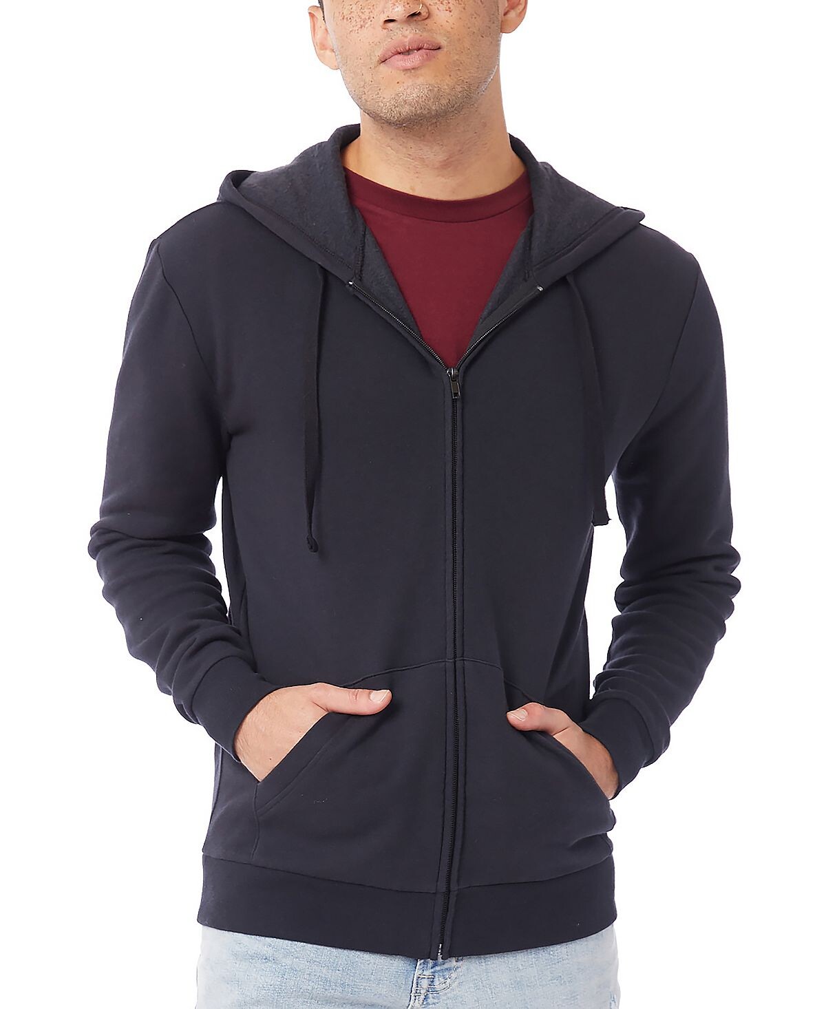 

Мужская толстовка с капюшоном eco-cozy на молнии Alternative Apparel, черный