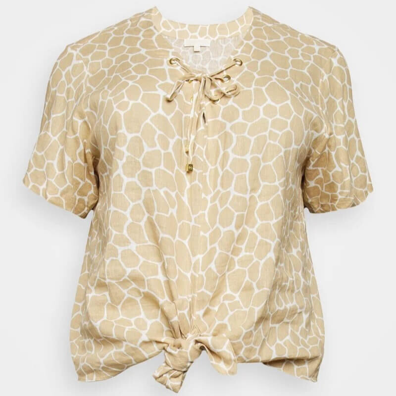 

Блузка Michael Kors Giraffe Grommet, хаки