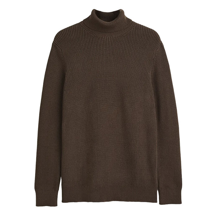 

Свитер H&M Regular Fit Turtleneck, темно-коричневый