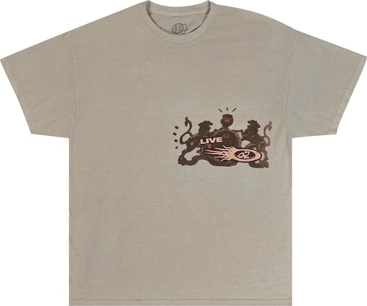 

Футболка Cactus Jack by Travis Scott O2 Live Sand Tee 'Sand', загар, Серый