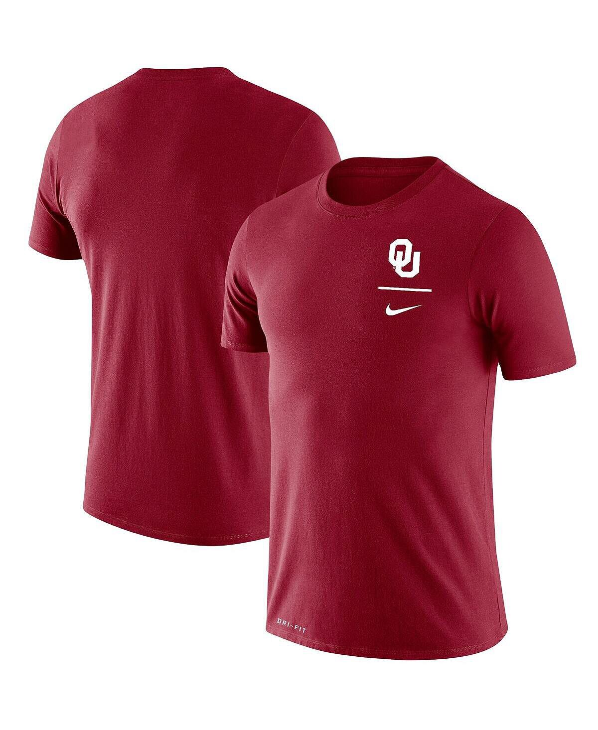 

Мужская футболка crimson oklahoma sooners logo stack legend performance Nike