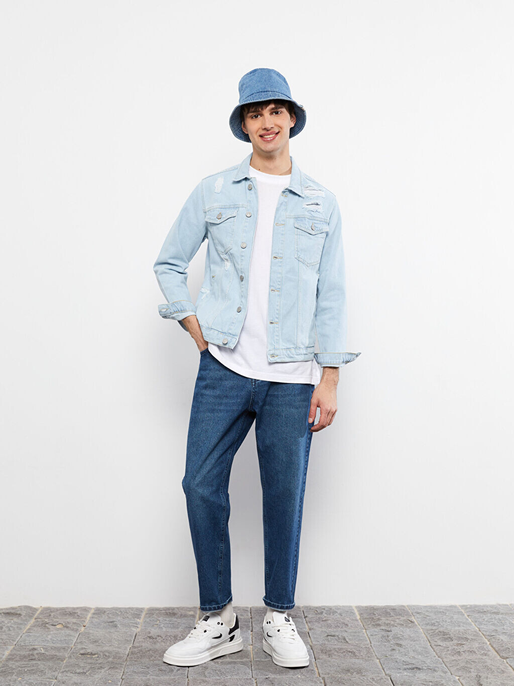 

Мужская джинсовая куртка стандартного кроя LCW Jeans, Синий