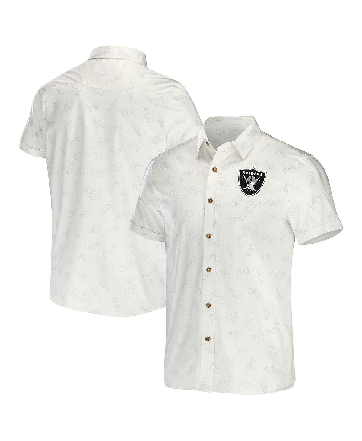 Мужская тканая футболка на пуговицах из коллекции nfl x darius rucker by white las vegas raiders Fanatics, белый