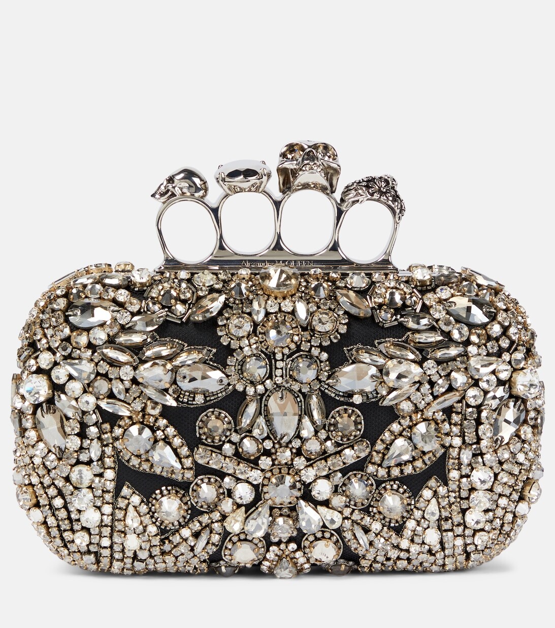 

Декорированный клатч Victorian Jewel Knuckle Alexander McQueen, черный