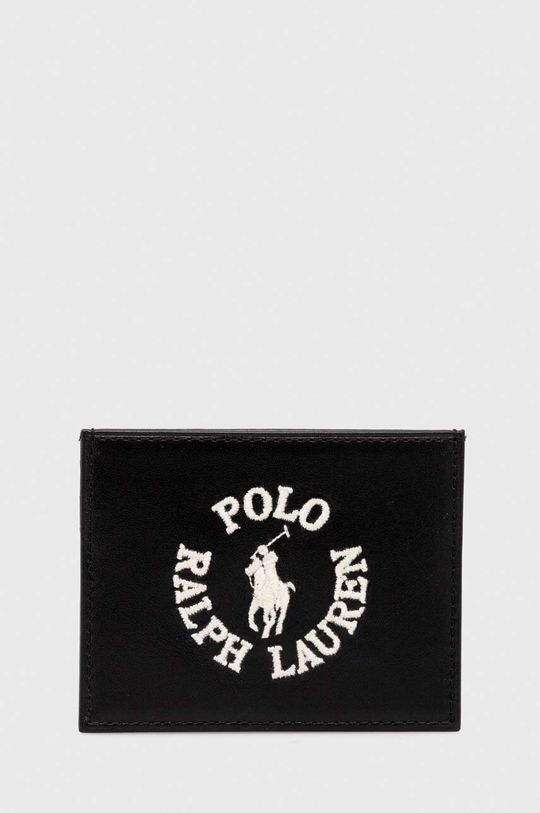 Кожаный визитница Polo Ralph Lauren, черный