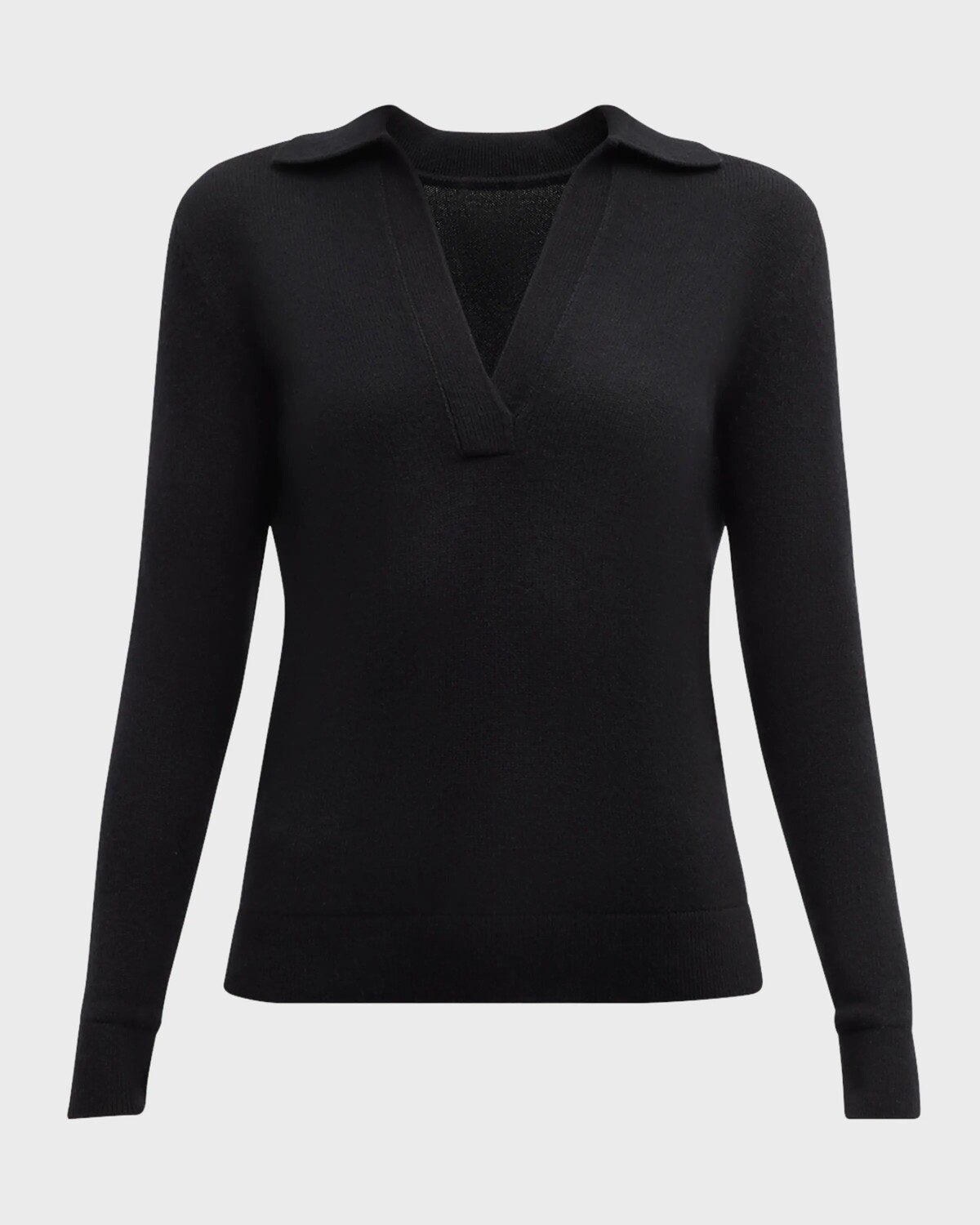 

Кашемировый свитер с воротником Johnny Neiman Marcus Cashmere Collection, черный