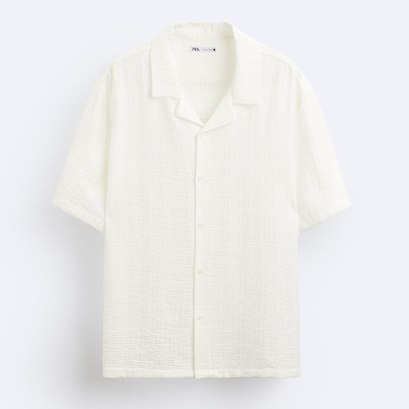 

Рубашка Zara Embroidered Jacquard, белый