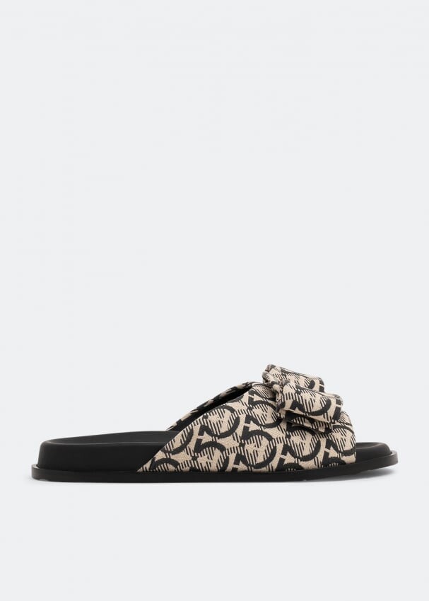 

Сандалии FERRAGAMO Virgil slide sandals, принт