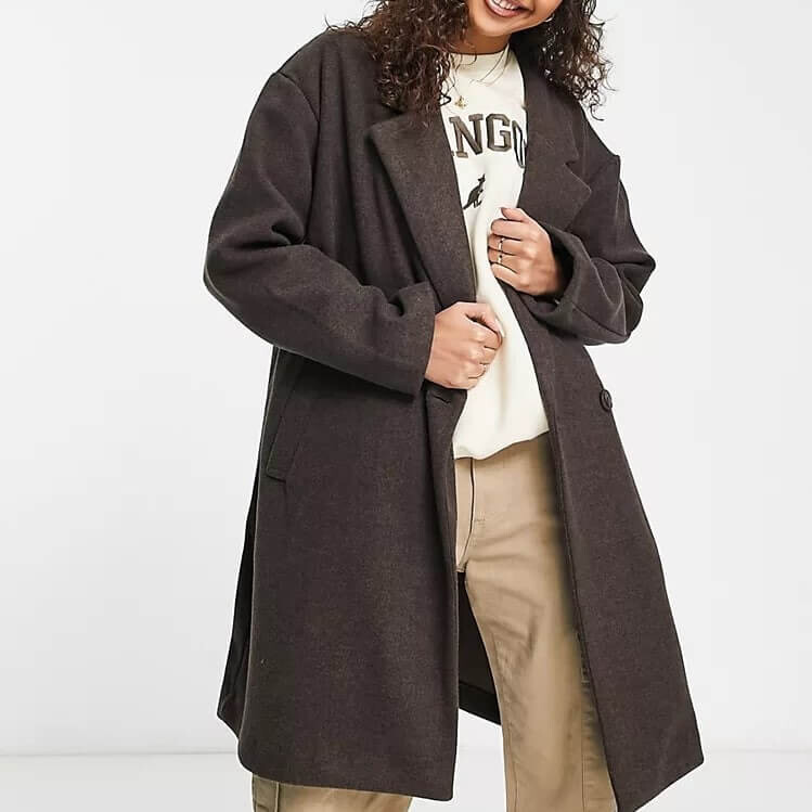 

Удлиненное пальто Pull&Bear, коричневый