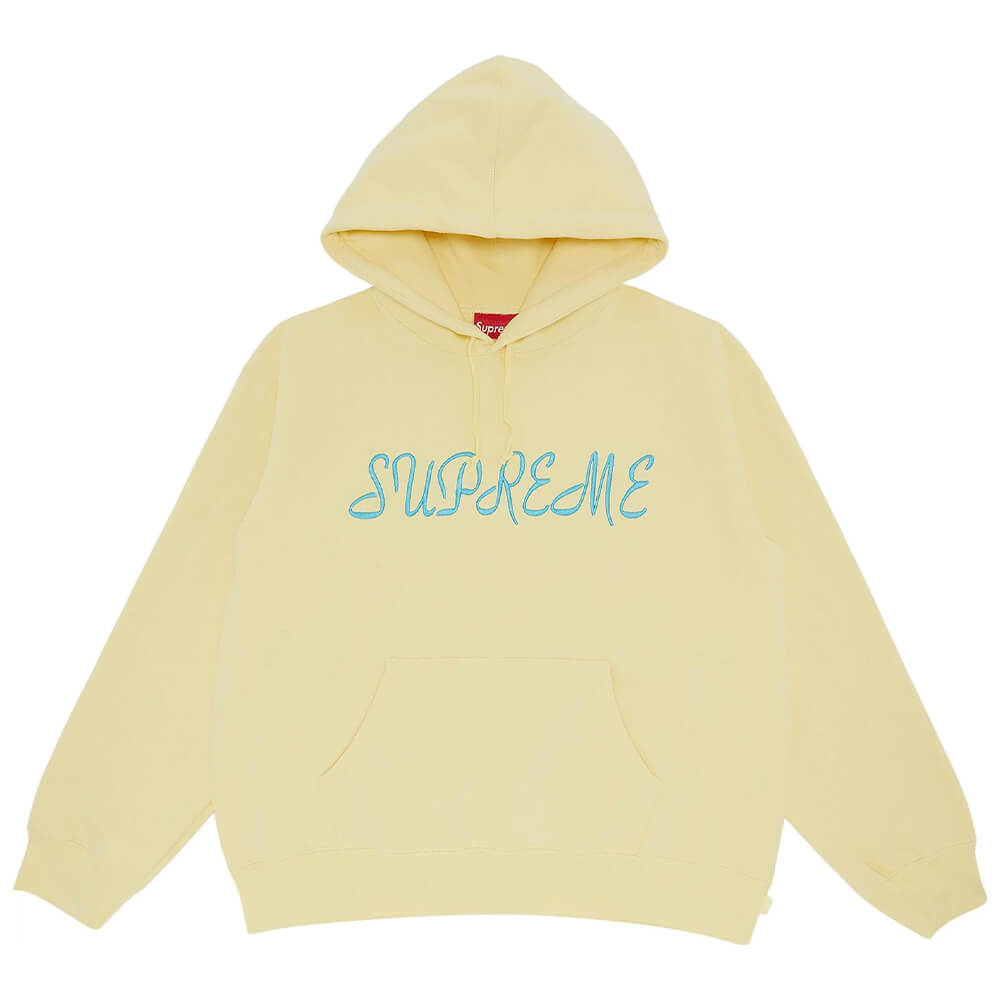 Толстовка Supreme Script Hooded, светло-жёлтый - фото