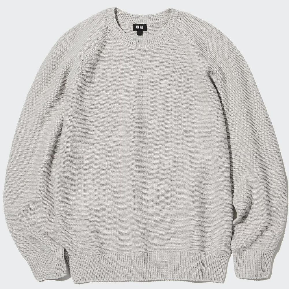 

Джемпер Uniqlo 3D Knit Seamless Crew Neck, светло-серый