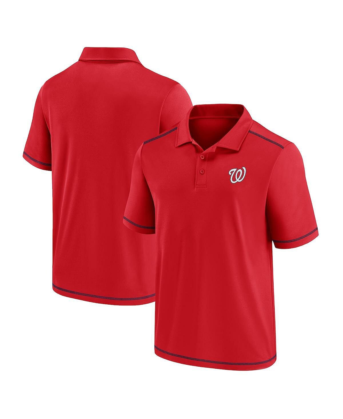 

Мужская красная рубашка поло с логотипом washington nationals primary team Fanatics, красный