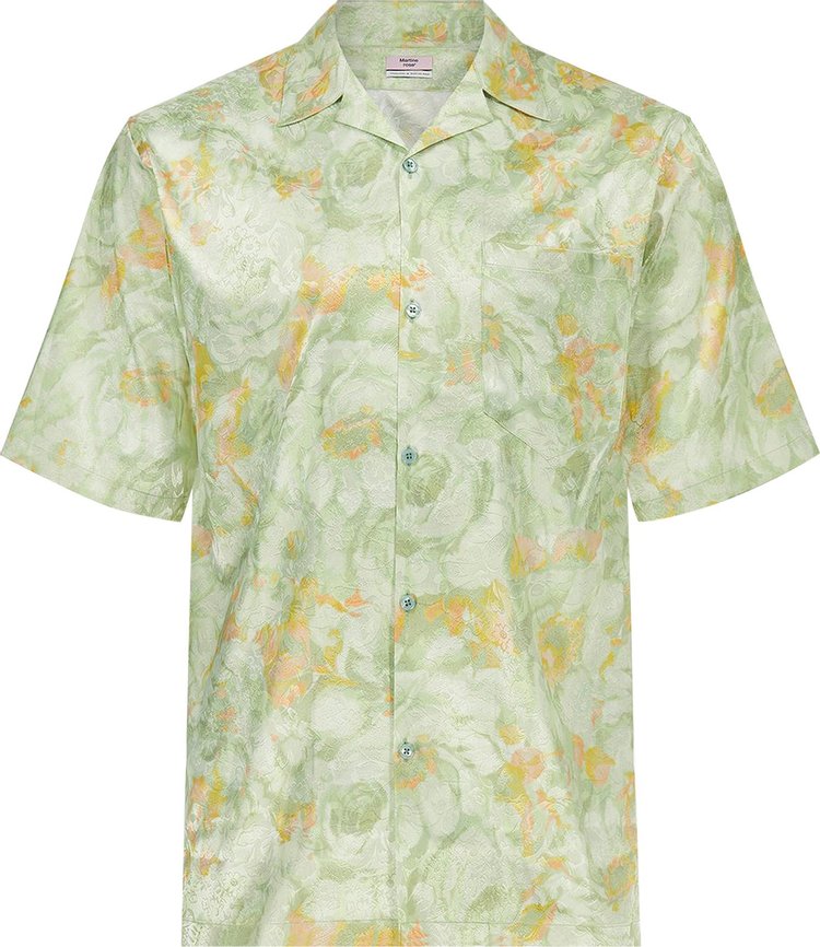 Рубашка Martine Rose Oversized Hawaiian Shirt 'Green Floral', зеленый