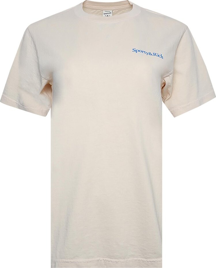 

Футболка Sporty & Rich Health Is Wealth T-Shirt 'Cream', кремовый