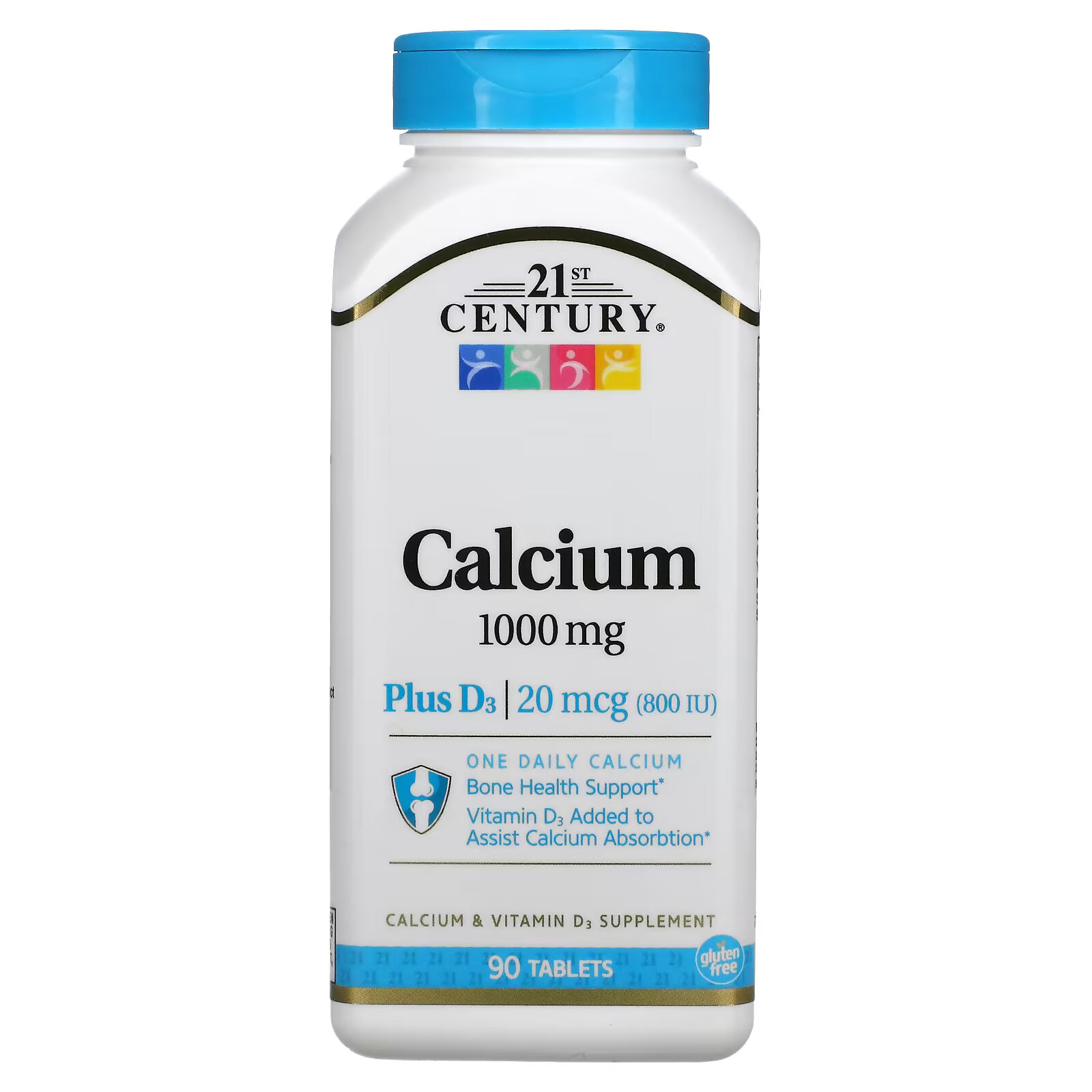 21st Century, кальций с витамином D3, 1000 мг, 90 таблеток кальций с витамином d3 500 мг 90 капсул