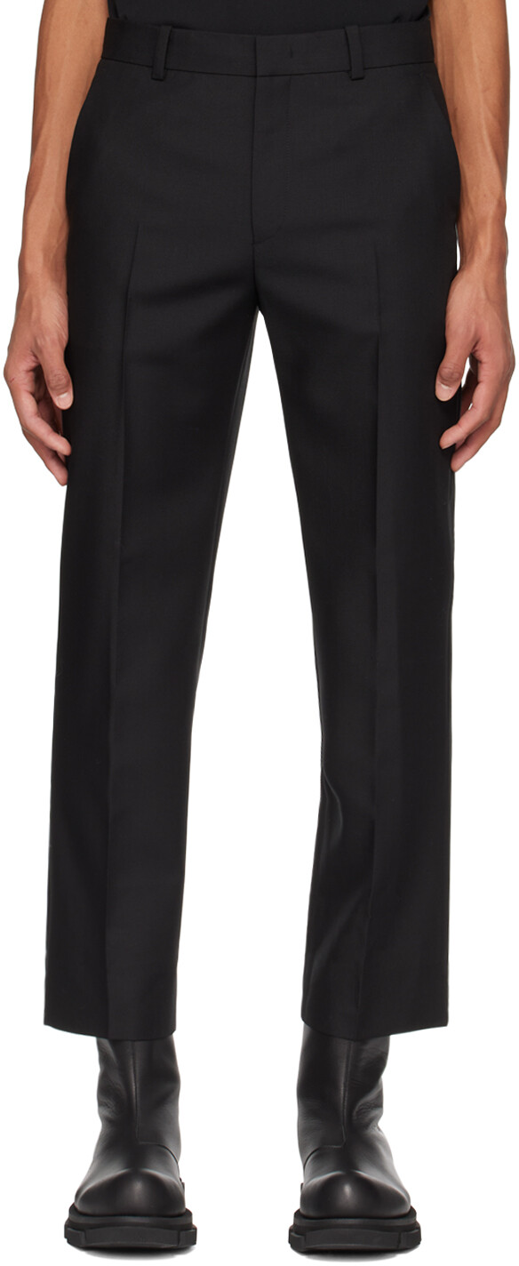 

Черные прямые брюки Solid Homme, Черный, Черные прямые брюки Solid Homme