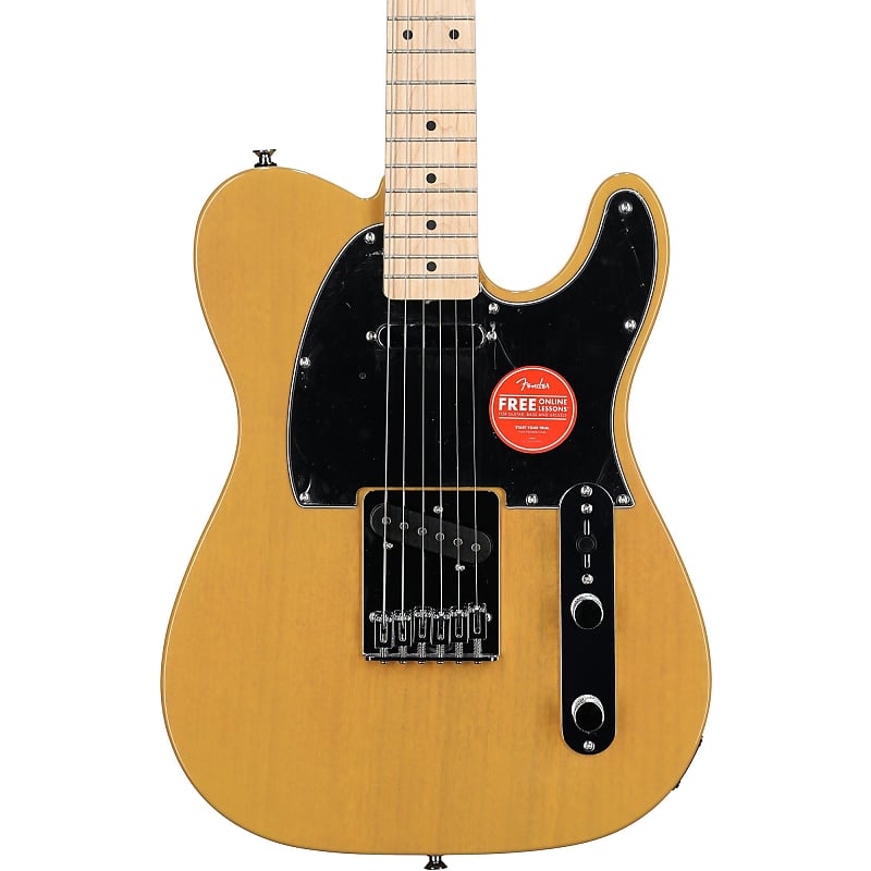 Электрогитара Squier Affinity Telecaster, кленовый гриф, цвет ириски Squier Affinity Telecaster Electric Guitar, Maple Fingerboard, Butterscotch Blonde high quality maple wood ib style st electric guitar body unfinished semi finished guitar barrel red sunset rock guitar panel