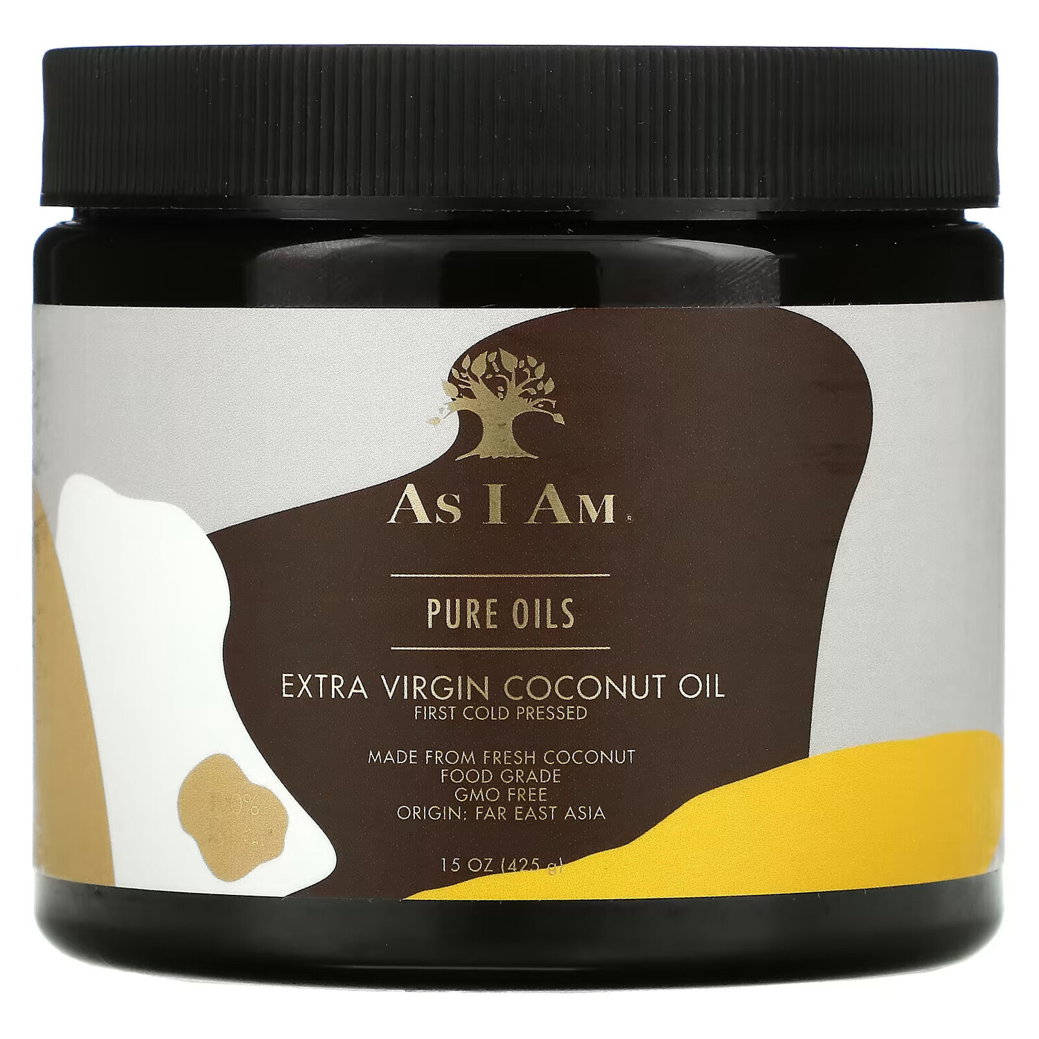

As I Am, Pure Oils, Кокосовое масло первого отжима, 15 унций (425 г)