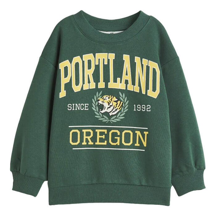 

Свитшот H&M Portland Oversized, темно-зеленый