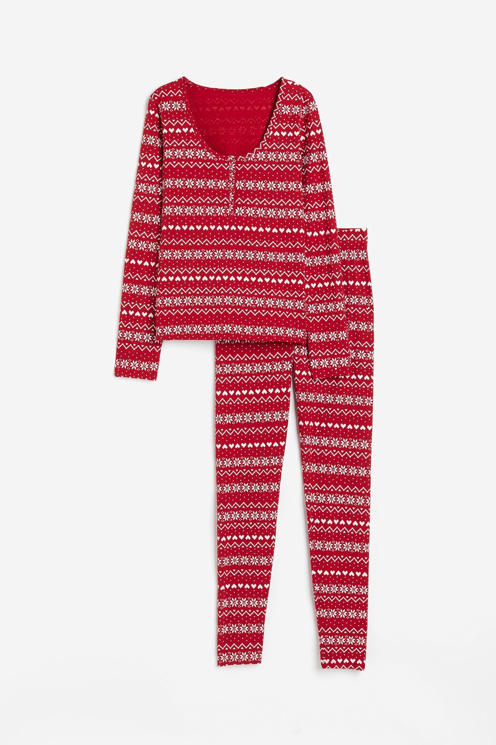 

Пижама H&M Ribbed Cotton, красный