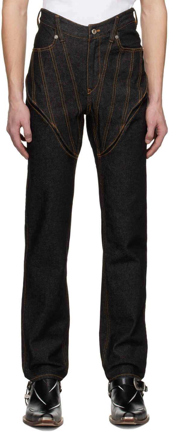 

SSENSE Эксклюзивные черные джинсы Juntae Kim