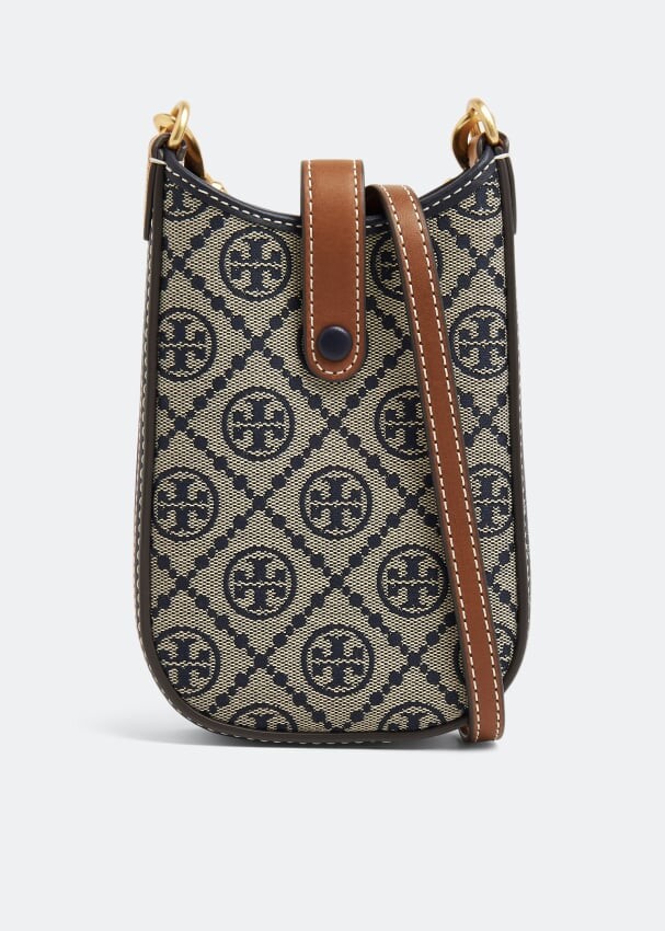 

Сумка кросс-боди TORY BURCH T Monogram phone crossbody bag, синий