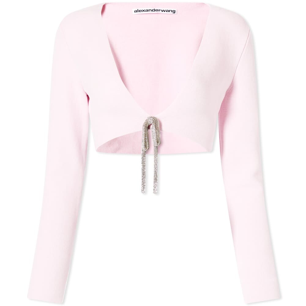 

Джемпер Alexander Wang V-Neck Crop Cardigan, Белый