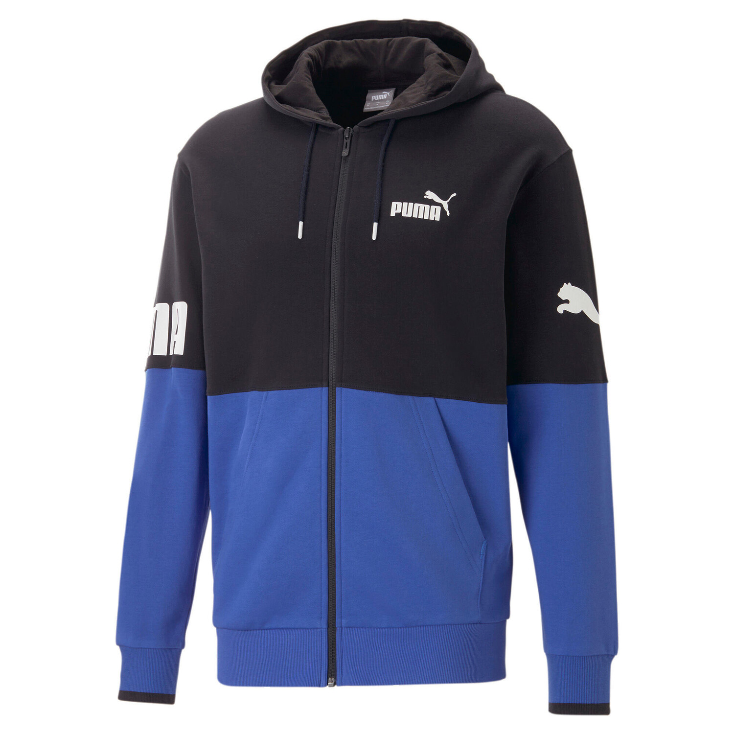 

Толстовка на молнии с капюшоном Puma Power Colorblock, синий